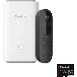 Reolink Smart Home Türklingel D340B mit Hub 1 - Zubehör für Sicherheitstechnik, 2K Auflösung mit 150° Sichtwinkel und IP65 Schutz für den Außenbereich, ideal für die Überwachung deines Eingangs.
