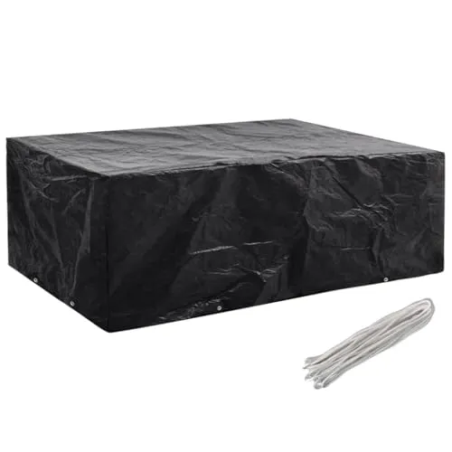 vidaXL Gartenmöbel Schutzhülle 242x162x100cm - Abdeckhaube für Möbelsets, schützt effektiv vor Wind, Regen und UV-Strahlung mit strapazierfähigem, wasserdichtem Polyethylen und einfacher Befestigung durch 8 Aluminiumösen.