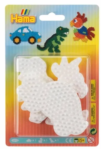 Hama Perlen 4573 - 3er Set Kleine Stiftplatten für Midi Bügelperlen, fördert Kreativität und Feinmotorik beim Basteln mit Kindern