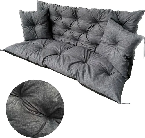 Kissen für Hollywoodschaukel Set 120x60x50 Sitzkissen Bankkissen Gartenkissen Bankauflage für Gartenbank Ecolen