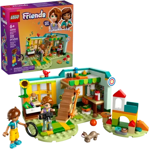 LEGO FRIENDS Autumns Zimmer 42646 - LEGO Bauset für Jungen und Mädchen ab 6 Jahren, fördert soziale Entwicklung durch Rollenspiele mit Mini Puppen, Spielplatz und Naturthemen.