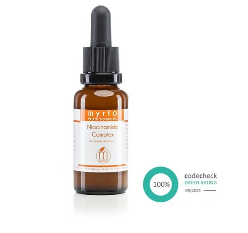 myrto Naturkosmetik Gesichtsserum Niacinamide Serum - Vitamin B3 Booster für ebenmäßige Haut, frei von Duftstoffen, Alkohol, Emulgatoren, Palmöl