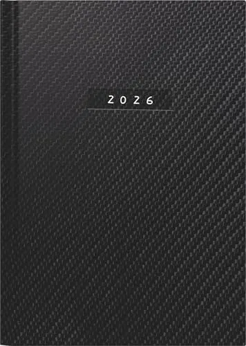 rido/idé Buchkalender Mod. futura 2 2026 „Carbon“ | A5, Kunstleder