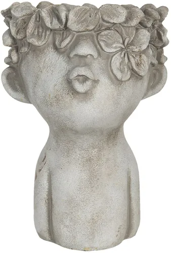 Blumentopf 11x11x18 cm grau 6TE0327S