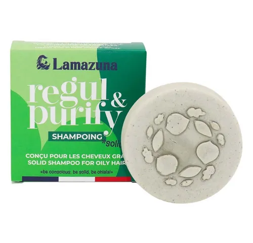 Lamazuna Haarshampoo Festes Shampoo - regul & purifiy, fettiges Haar 70g