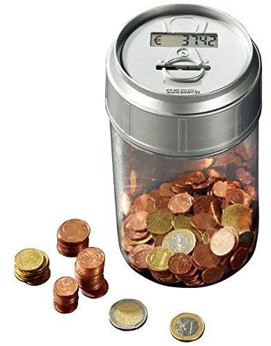PEARL Münzen Zähler: Spardose mit elektronischem Münzzähler (Spardose mit Zählwerk, Sparschwein mit Zählwerk, Elektronische Geldzählfunktion)
