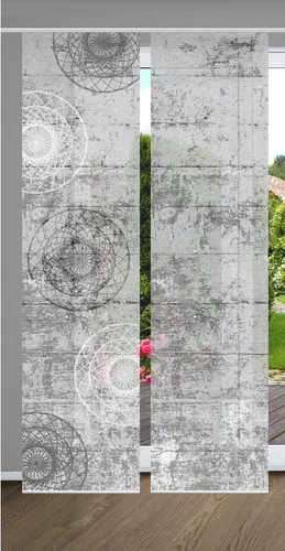 HOME in green Schiebegardine MANDRIGA - Nachhaltige Schiebegardine aus recyceltem Polyester mit Bambus-Optik, ideal für stilvolle Fensterdekoration und Lichtregulierung. Erhältlich als Set für individuelle Anordnung.