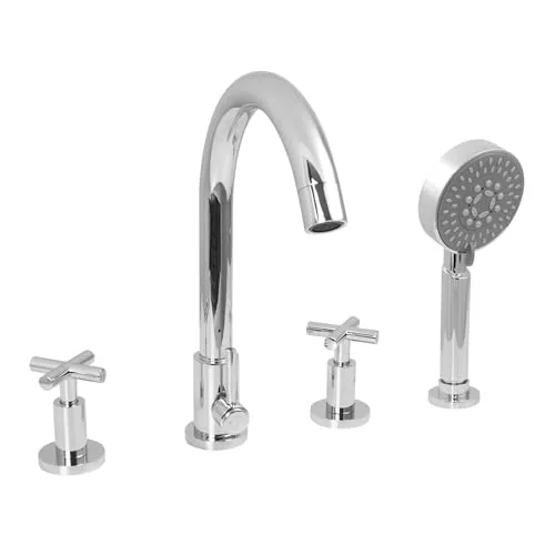 Welfenstein 4-Loch Wannenrandarmatur WRA-03A Zweigriffmischer Badewanne