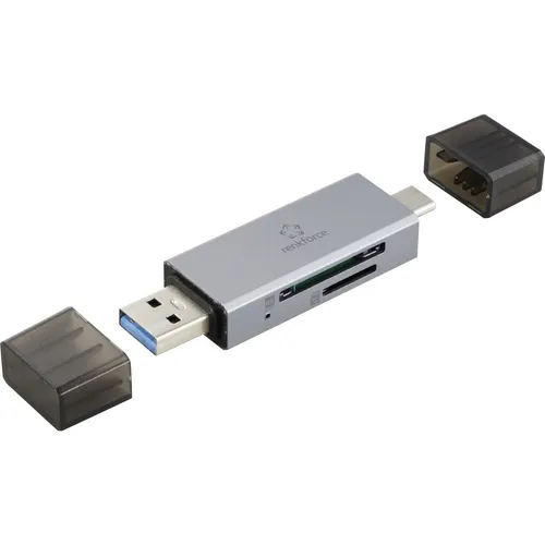 Renkforce RF-PCR-400 Externer Speicherkartenleser  USB-A, USB-C® microSD, SD ...