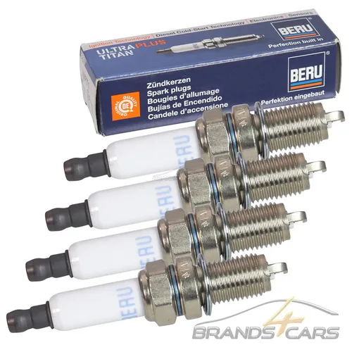 4x BERU ZÜNDKERZE ULTRA TITAN UPT1 FÜR ABARTH 500 595 500C 595C 1.4 09-