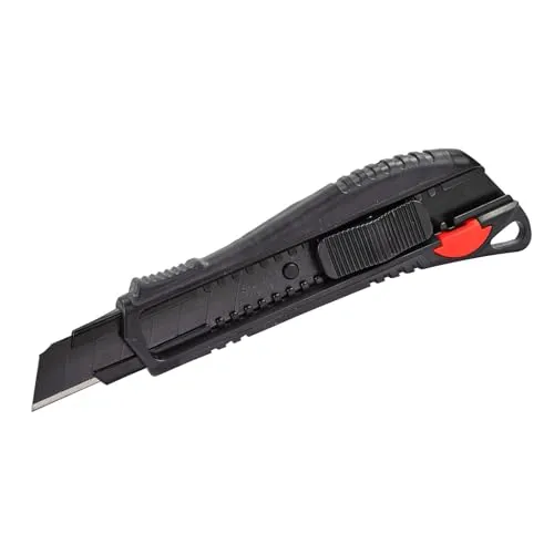 KesTek Profi Cuttermesser BL1 - Ergonomisch, langlebig & präzise mit 18 mm schwarzer SK2 Klinge für Profis & Heimwerker, leicht & robust