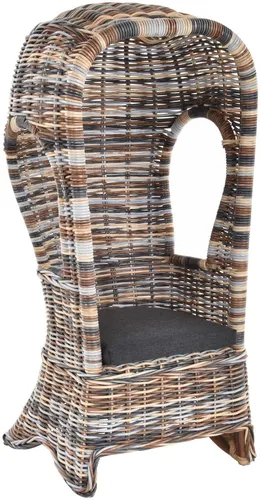 Rattan Strandkorb für Kinder Sessel mit Kissen von Krines Home