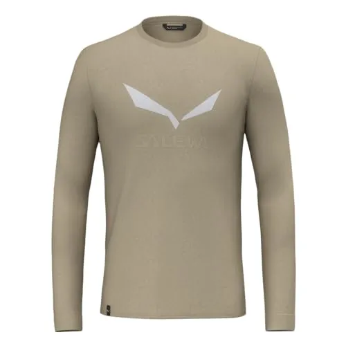 Salewa Herren Solidlogo Dry M L/S Tee - Outdoor Longsleeves für Herren, atmungsaktiv und schnelltrocknend, ideal für Wandern und Trekking oder entspannte Tage.
