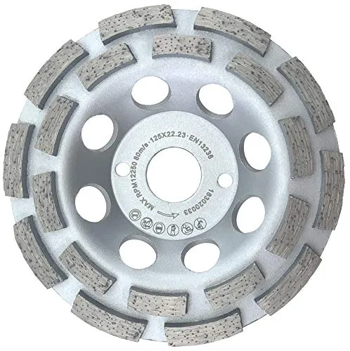 Prodiamant Diamantschleiftopf Premium universal 125 x 5mm - Schleiftopf für Beton, Estrich und Naturstein, mit hochwertigen Industriediamanten für langlebige Leistung und reduzierter Vibration, ideal für Winkelschleifer.