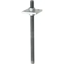 Simpson PPS Pfostenträger 80 mm - Feuerverzinkter Stützenfuß - Eisenwaren: Höhenverstellbarer Pfostenschuh für stabile Montage von Stützen, ideal für vertikale Lasten, mit europäischer technischer Bewertung (ETA 07/0285).