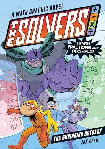Produktbild The Solvers Book #2: The Shrinking Setback: A Math Graphic Novel: Learn Fractions and Decimals! (The Solvers, 2)