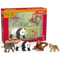 Schleich WILD LIFE 42736 Wild Life Asien Starter-Set - Handbemalte Tierfiguren für kreatives Spielen, ideal für junge Naturfreunde ab 3 Jahren