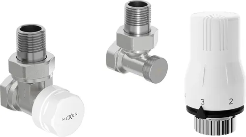 Mexen G02 Thermostatset Eckig, Nickel, Max 120°C, G 1/2