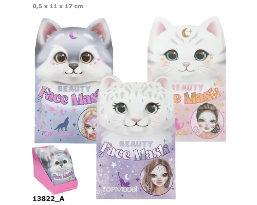 Depesche Spiel TOPModel Tuchmaske Tier BEAUTY and ME – 1 von 3 zufällig