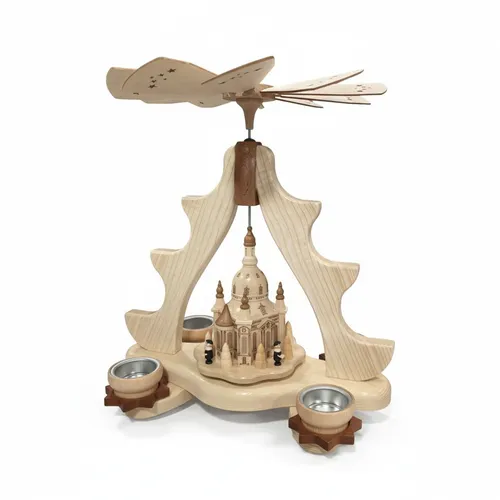 Zeidler Holzkunst Weihnachtspyramide mit Dresdner Frauenkirche