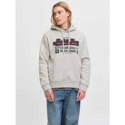 Jack & Jones JJELOGO SWEAT HOOD 2 COL 25/26 - Stylisches Kapuzensweatshirt - Herren-Sweatshirt aus pflegeleichter, angerauter Sweatware mit stylischem Print, ideal für modische Looks und täglichen Komfort.