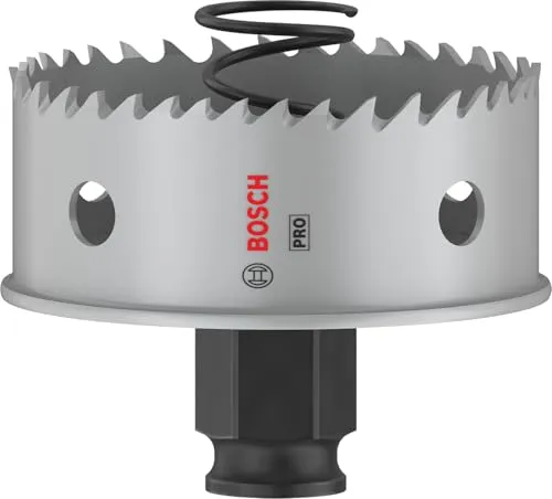 Bosch 1x PRO Sheet Metal Power Change Plus Lochsäge (für Edelstahlbleche, Stahlbleche, Ø 64 mm, Professional Zubehör Bohrmaschine)