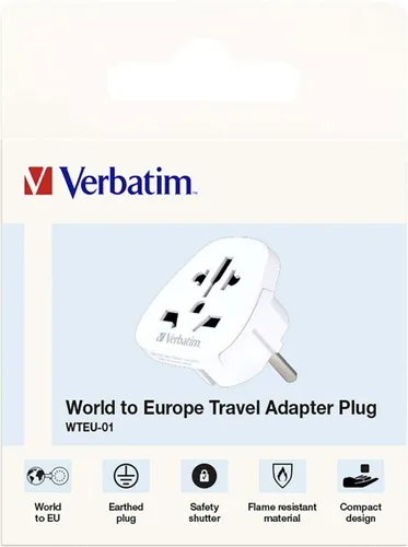 Verbatim Steckdosenadapter Travel VERBATIM WTEU-01 Steckdosen 49541