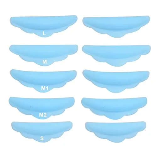 Wimpernlifting Lift Pads (5 Paar) für Dauerwelle und Wimpernwelle | Lift Pads Ersatzpads 10Stk. für Wimpernlifting | S/M/M1/M2/L Größe | P-Beauty Cosmetic Accessories (Blau)