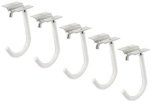 Alberts 855987 Fahrradhaken | gebogen | galvanisch blau verzinkt | Hakentiefe 90 mm | Höhe 115 mm | 5er Set