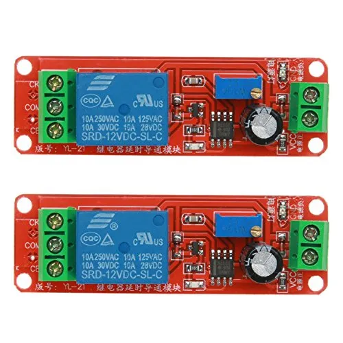 ARCELI 2 STÜCKE NE555 12 V DC Einstellbar 0-10 Sekunden Timer Verzögerungsschalter Modul für Arduino Raspberry Pi