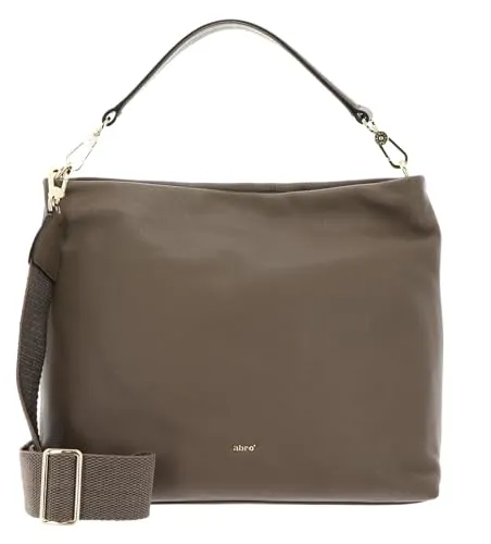 Abro Dalia Kaia Beuteltasche taupe 090944-46-40 - Schultertaschen aus weichem Rindsleder in elegantem Taupe, ideal für stilbewusste Frauen.
