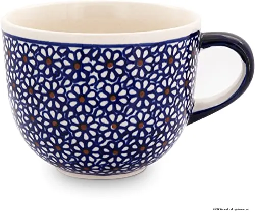 Bunzlauer keramik Milchkaffeetasse (Cappuccino-Tasse), 0.35 Liter Dekor 120