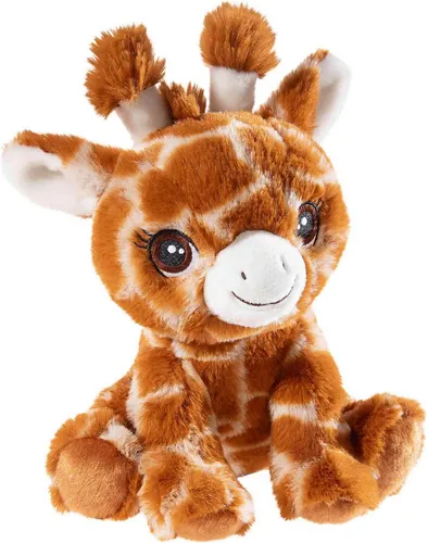 HEUNEC 313361 Plüschtier - Giraffe, original gemustert und mit gestickten Augen für kuscheligen Spielspaß