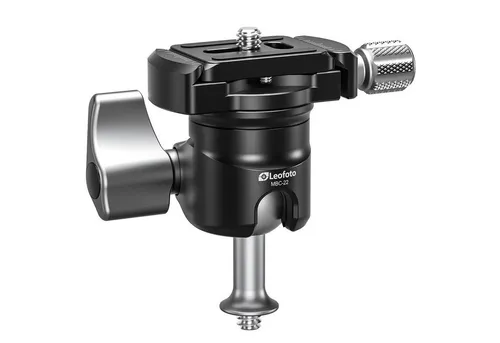 Leofoto MBC-22 Mini-Kugelkopf - Stativkopf für leichtes Equipment, bis 4 kg belastbar, aus korrosionsbeständigem 6061-T6 Aluminium für hohe Festigkeit und Zähigkeit. Ideal für kreative Aufnahmen.