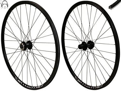 Redondo 26 Zoll Laufrad Set Hinterrad Vorderrad Disc Hohlkammer Felge Schwarz