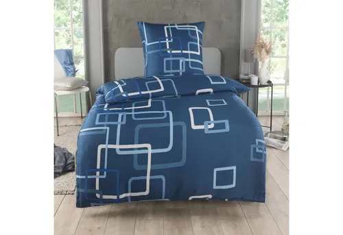 Kuscheli Bettwäsche 135x200 + 80x80 cm atmungsaktiver Bettbezug, moderne Designs, Mikrofaser, 2 teilig, Für Allergiker geeignet, pflegeleicht, angenehm weicher Stoff