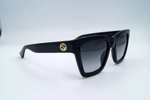 Gucci GG1714S Damen-Sonnenbrille - Stilvolle Cateye Sonnenbrille - Sonnenbrillen mit schwarzem Kunststoff-Gestell und grauen Verlaufsgläsern für einen eleganten Look, ideal für modebewusste Frauen.