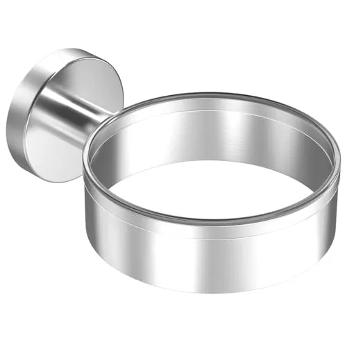 Dailyart Haartrocknerhalter Haartrockner Halterung Fönhalter zum Kleben Wandmontage - Befestigen ohne Bohren, Edelstahl, Silber