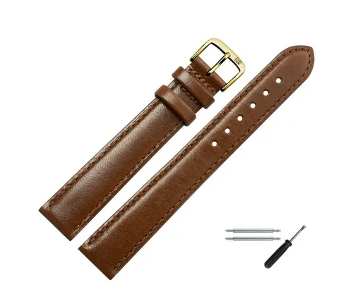 MARBURGER Uhrenarmband 22mm Leder XL Extra Lang