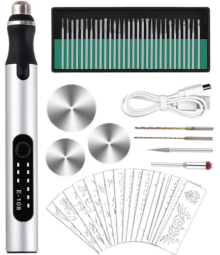 Elektrischer Gravierstift, Gravierwerkzeug-Set, Gravierausrüstung, USB-Mini-Gravierstift zum Gravieren von Glas, Holz, Metall, Stein, Nägeln