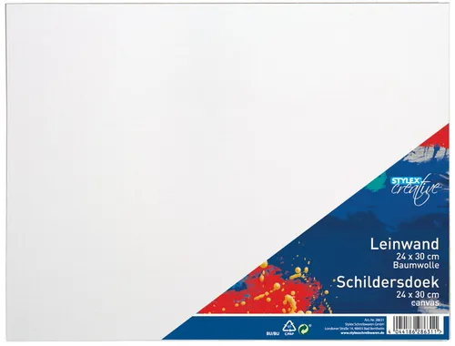 Stylex 28631-P6 - 6er Set Keilrahmen 24 x 30 cm, mit 100 % Baumwoll-Leinwand, ideal für kreative Maltechniken und individuelle Kunstwerke