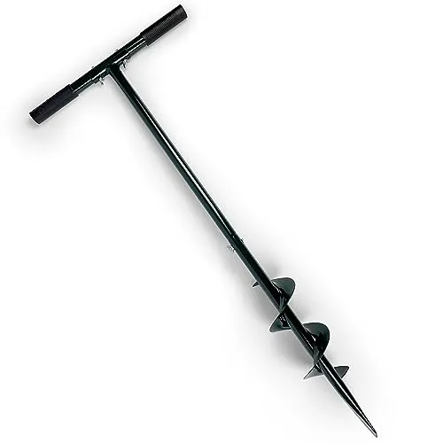 Gravidus Hand-Erdbohrer - Ideal für Gartenprojekte - Handerdbohrer für müheloses Ausheben von Erde, ideal zum Setzen von Pfosten und Pflanzen. Robuste Stahlkonstruktion und ergonomischer Griff sorgen für Komfort und Langlebigkeit.