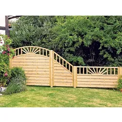 T & J Sichtschutzzaun Freiburg Doppelbogen 180x180/160 cm