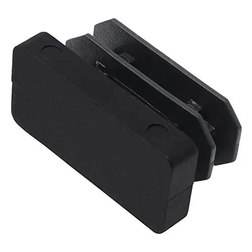 Adsamm® / 4 x Lamellenstopfen/Schwarz / 11x26-13x28 mm/Rechteckig/Möbelgleiter für Stahlrohrstühle/Endkappen für Vierkant-Rohre
