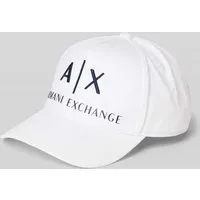 AX ARMANI EXCHANGE Unisex Baseball Cap - Logo Kappe in Weiß/Marine - Caps & Hüte mit gesticktem Logo, individuell verstellbar für optimalen Tragekomfort, ideal für jeden Anlass.