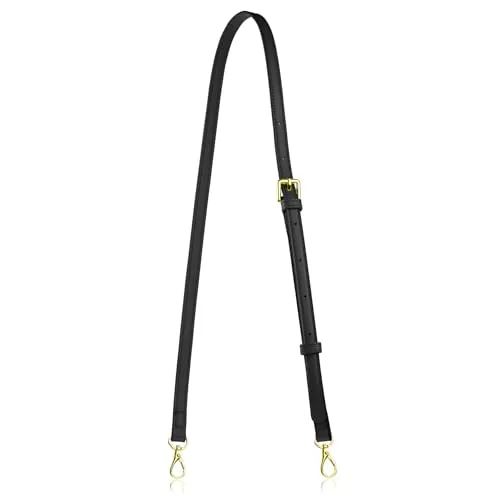 Allzedream Taschengurt Leder Umhängetasche Einstellbar Gurt Zum Wechseln Damen Schultertaschen (Schwarz)