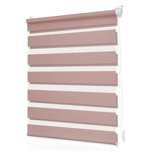 Lichtblick Duo Rollo Altrosa 100 cm x 130 cm – ohne Bohren in pink von Lichtblick