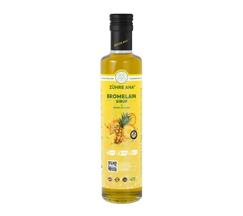 Zühre Ana Bromelain Sirup - Coenzym Q10, natürlicher Ananas Extrakt zur Unterstützung des Immunsystems und Stoffwechselbeschleunigung, vegan und ohne künstliche Zusatzstoffe