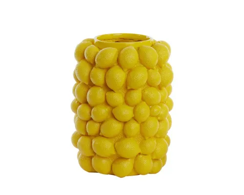Dirk Davids Leuchten Deko Vase Gelb Ø31x41 cm - Stilvolle Deko Vase in leuchtendem Gelb, ideal für kreative Arrangements. Hochwertige Verarbeitung und modernes Design verwandeln jeden Raum in eine Wohlfühloase.
