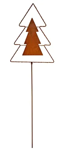 abc HOME | Gartenstecker | Stern | Tannenbaum | LEDs | batteriebetrieben | Edelrost